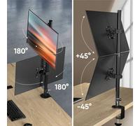 Support Nilox pour 2 écrans jusqu'à 32 pouces, 8 kg max., VESA 100 x 100/75 x 75, noir