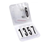 Support numero de départ quatre chiffres Waldhausen (x4) Argenté 9 cm