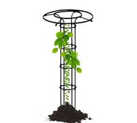Support obélisque de jardin pour plantes grimpantes, 90 cm, 210 cm, treillis décoratif léger vert et noir pour une utilisation en intérieur/extérieur