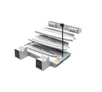 Oniverse Support PS5/PS5 Slim - Station de refroidissement ventilateur à 3 vitesses, Double chargeur manette PS5 compatible DualSense, Support recharge casque et rangement accessoire 14 Jeux - Nexus 5