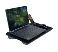 Support ordinateur avec tapis de souris et support téléphone - Carbone - Noir / Gris