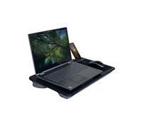 Support ordinateur avec tapis de souris et support téléphone - Carbone - Noir / Gris