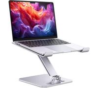 Support Ordinateur Portable Ajustable pour Bureau,Support PC Ergonomique Pliable en Aluminium Ventilé,Compatible avec MacBook Air/Pro,10-16"" Notebooks(Argent)