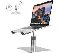 Support Ordinateur Portable Aluminum,réglable en Hauteur Rotatif a 360°,Rehausseur Laptop Compatible avec Notebook(10-16Pouce)