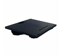 Support ordinateur portable avec coussin - Plastique / Tissu - Réglable - Noir