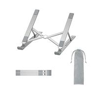 Support Ordinateur Portable de 10”-17,3” Support PC Portable Ventilé en Aluminium 7 Niveaux Réglables, Refroidisseur Ergonomique avec Sac de Transport