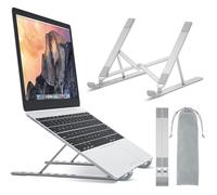 Support Ordinateur Portable de 10”-17,3”, Support PC Portable Ventilé en Aluminium 7 Niveaux Réglables, Refroidisseur Ergonomique C