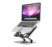 GRIFEMA GB1050 Support Ordinateur Portable, Support PC Portable Rotatif à 360°, Réglable en Hauteur, Compatible avec MacBook Air/Pro, Dell, HP et Autres Ordinateurs Portables 11-17,3" - Noir
