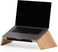 Support Ordinateur Portable-Fait À La Main-Support En Bois Naturel,Fabriqué Dans L'Ue-Compatible Avec Macbook Et Ordinateurs Portables 15-16""-Laptop Stand¿50X25X15Cm¿Chêne
