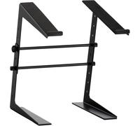Support Ordinateur Portable LS-100 DJ Notebook Stand (Hauteur réglable,idéal pour DJs & Musiciens,matériau : Acier) Noir