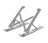 Support ordinateur portable,Ordinateurs Portables de Tablette 11-17 Pouces Compatibles Portables Pliables,Ordinateur Portable Ventilé Ergonomique en Aluminium RéGlable/argent / 269.5x60mm