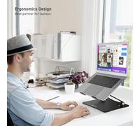 Support Ordinateur Portable, Support Pour Macbook: Sable Multi-Angle Support Refroidissement, Compatible Avec Les Ordinateurs Portables (10-15 Pouces), Y Compris Macbook Pro/Air -Noir