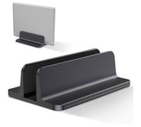 Support Ordinateur Portable Vertical, Support PC Portable en Aluminium, Réglable Bureau Laptop Stand, Noir