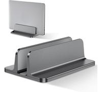 Support Ordinateur Portable Vertical, Support Pc Portable En Aluminium Réglable Bureau Laptop Stand Pour Macbook Pro/Air, Ipad, Surface, Hp, Lenovo, Tablette Et Autre Laptops - Gris