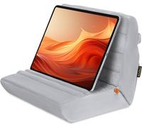 Support Oreiller Tablette,Porte-Tablette Souple Genou,Station D'Accueil Tablette Avec Poche&Fente Stylet&4 Angles Vue,Compatible Avec Ipad Pro 12,9/11/10,5/9,7 Air Mini 6/5/4/3,Gris