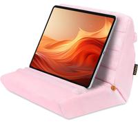 Support Oreiller Tablette,Porte-Tablette Souple Genou,Station D'Accueil Tablette Avec Poche&Fente Stylet&4 Angles Vue,Compatible Avec Ipad Pro 12,9/11/10,5/9,7 Air Mini 6/5/4/3,Rose
