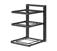Support Organisateur De Casseroles Et Poêles, Organisateur De Pots D'angle Rond à Roulement épais Multicouche Pour le Stockage D'armoires De Cuisine(3 Tier)