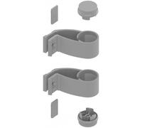 Support ovales et bouchons pour poignées Diva - aluminium gris LA CROISÉE DS