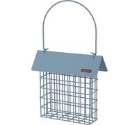 Support Pain De Graisse En Métal Avec Toit Bleu Orage Pour Oiseaux