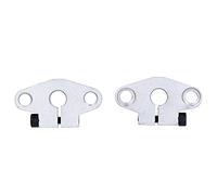 Support Palier de Rail Linéaire, Support de Palier Flasque Horizontal, Lot de 2, Aluminium Chrome - Haute Durabilité, Résistance à la Corrosion, Compatible CNC et Imprimantes 3D