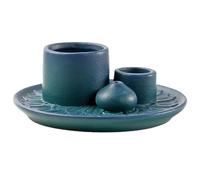 Support Palo Santo, brûleur d'encens en céramique 4 en 1 avec 5 Plateaux collecteur de Cendres, Porte-bâton d'encens pour Salle de Yoga et méditation, bâton