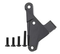 Support Panhard en alliage d'aluminium usiné CNC, accessoire de voiture RC, haute résistance, renforcé, adapté au modèle AXIAL SCX10 III AXI03007, noir, rouge, titane (Noir)