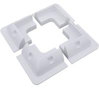 Support Panneau Solaire 4 angles, pour installations de camping-car et caravanes à camping-cars à la mer RV Résistant aux UV- Blanc