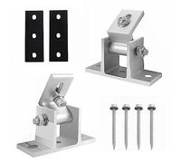 Support Panneau Solaire, Kit Fixation Panneaux Solaires pied Avant Reglable en Aluminium avec vis et Coussinets en Caoutchouc Support Panneaux Photovolta?ques pour Camping, Toit, Bateau
