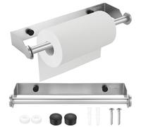 Support Papier Toilette Mural, Porte Rouleau Papier Toilette Mural, Derouleur Porte-Rouleau, Devidoir Papiers Toilettes Murale en Acier INOX pour Cuisine Salle de Bain WC(Argent)