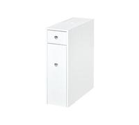 Support papier toilette - porte-papier toilette - armoire pour papier toilette - 2 tiroirs, coffre - MDF blanc