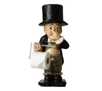 Support Papier Toilette Valet novateur - Statue résine parodique, Accessoire Salle de Bains autoportant | Parfait pour Amateurs de décor Humoristique
