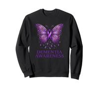 Support Papillon en Ruban Violet pour Sensibilisation à la démence Sweatshirt