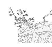 SUPPORT PARE-BRISE 4128SK YAMAHA MT-03 321 (20)