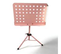 Support Partition Musique Portable Pliable Réglable en Hauteur, Stand Professionnel pour Partitions de Guitare Violon - Stable et Robuste, Conception Compacte, Usage Polyvalent (Rose)