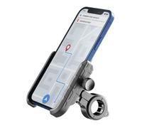Cellular Line – Support smartphone Rider Steel – Alu 360° guidon rond – Universel – Noir