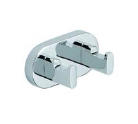 SUPPORT PATÈRE MURALE DOUBLE SALLE DE BAIN CUISINE PORTE SERVIETTE PEIGNOIR