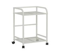 Support PC à 2 niveaux avec roulettes, support de tour d'ordinateur sous le bureau, design ventilé et respirant, charge maximale de 50 kg, pour jeu, bureau à domicile