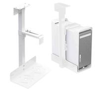 Support PC Fisso Sospeso Sotto Scrivania Support CPU Sotto La Scrivania Montaggio a Parete Reabile a 360 Gradi Due Metodi di Installaze Portata Fino a 25 kg