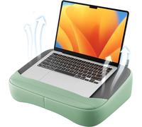 Support Pc Portable Lit, Double Usage Coussin Ordinateur Portable, Coussins De Dossier, Sans Pression, Tissu De Maille Respirant, Jusqu'À 15,6 Pouces, Convient Pour Lit, Canapé, Maison, Bureau