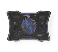 Support PC portable - Nedis - 17 pouces - Ventilateur 1500 tr/min - Éclairage LED - Port USB