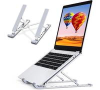 Support Pc Portable, Support Ordinateur Portable À 9 Niveaux Réglables, Refroidisseur En Aluminium Ventilé Compatible Avec Lenovo, Macbook, Dell, Autres Laptops Tablettes 10"" A 15.[POR5246668]