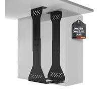 Support PC sous Bureau - Charge Lourde Jusqu'à 35 kg - Fixe et Adaptable pour Tour PC (Noir)