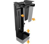 Support Pc Sous Bureau Pour Sous-Table Jusqu'À 10 Kg Et Flexible À 360° Trh-06 Pivotant Pour Serveur, Métal, Noir[L1866]