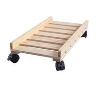 support pc sous bureau Support de tour de PC en bois, support de processeur roulant avec roulettes verrouillables, boîtier hôte de PC de bureau mobile, support de processeur au sol sous le bureau ad