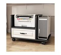 support pc sous bureau Support tour PC avec stockage, support d'imprimante mobile, support CPU for chariot d'imprimante à 2 niveaux avec tiroirs et roulettes, sous le bureau, for le bureau à domicil