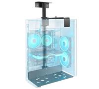 Support PC sous Le Bureau,Support De PC,Hauteur Réglable 50-530 Mm, Largeur 135-225 Mm,Jusqu'À 35 Kg,2 en 1 PC Porte-Paroi avec La Plupart des Hôtes