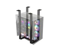 Support PC sous table - Support hôte d'ordinateur - Support de tour réglable en acier avec cadre ouvert | Support d'organisation PC pour appartement, hôtel, bureau, lieu de travail, Z