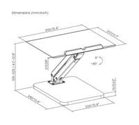 Maclean Brackets – Support de bureau MC-493 universel ergonomique pour ordinateur assis-debout