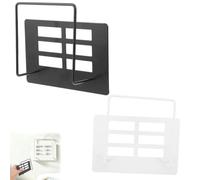 Support Pese Personne, Support Mural Fixation sans Perçage Métal，Noir+Blanc | Compatible et Sécurisé pour Pèse-Personne et Balance Corporelle pour Appartement Compact ou Salon