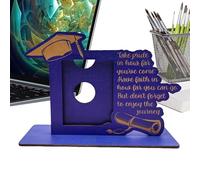 Support photo de remise de diplôme 2025 pour bureau - Cadre photo de classe 2025 en bois avec angle réglable - Accessoire d'intérieur pour collège, maternelle, portraits et certificats